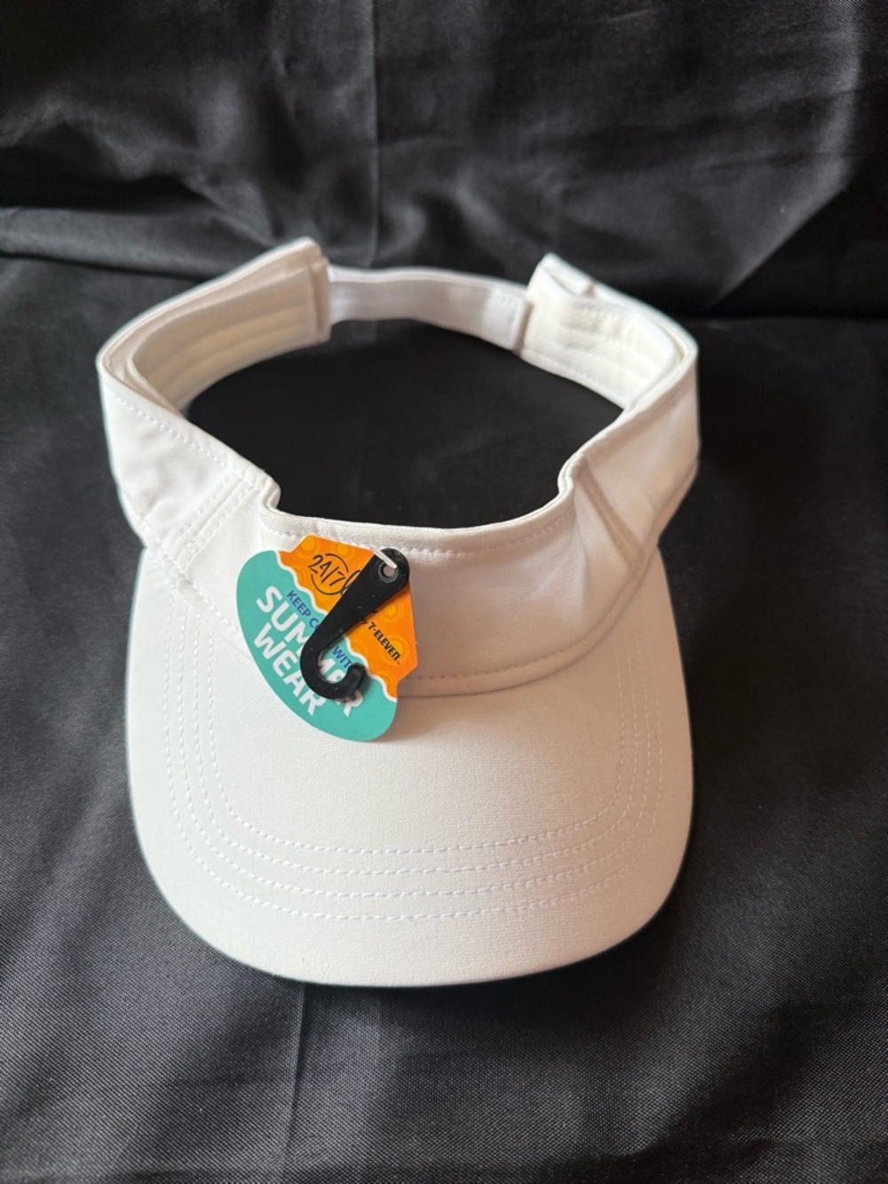 New White Athletic Sun Visor Summer Wear Adjustable Back